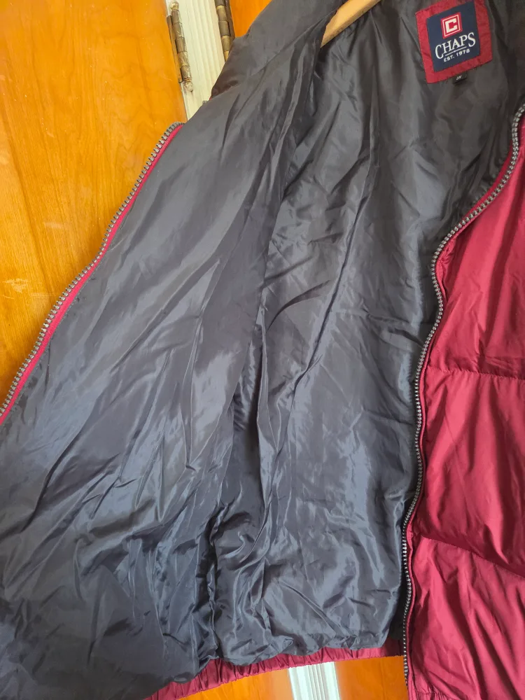 Chaps Maroon Puffer Jacket - Size 2X image indicator(5)