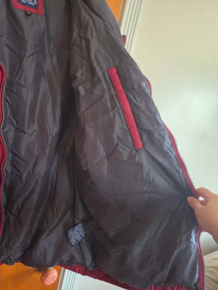 Chaps Maroon Puffer Jacket - Size 2X image indicator(6)