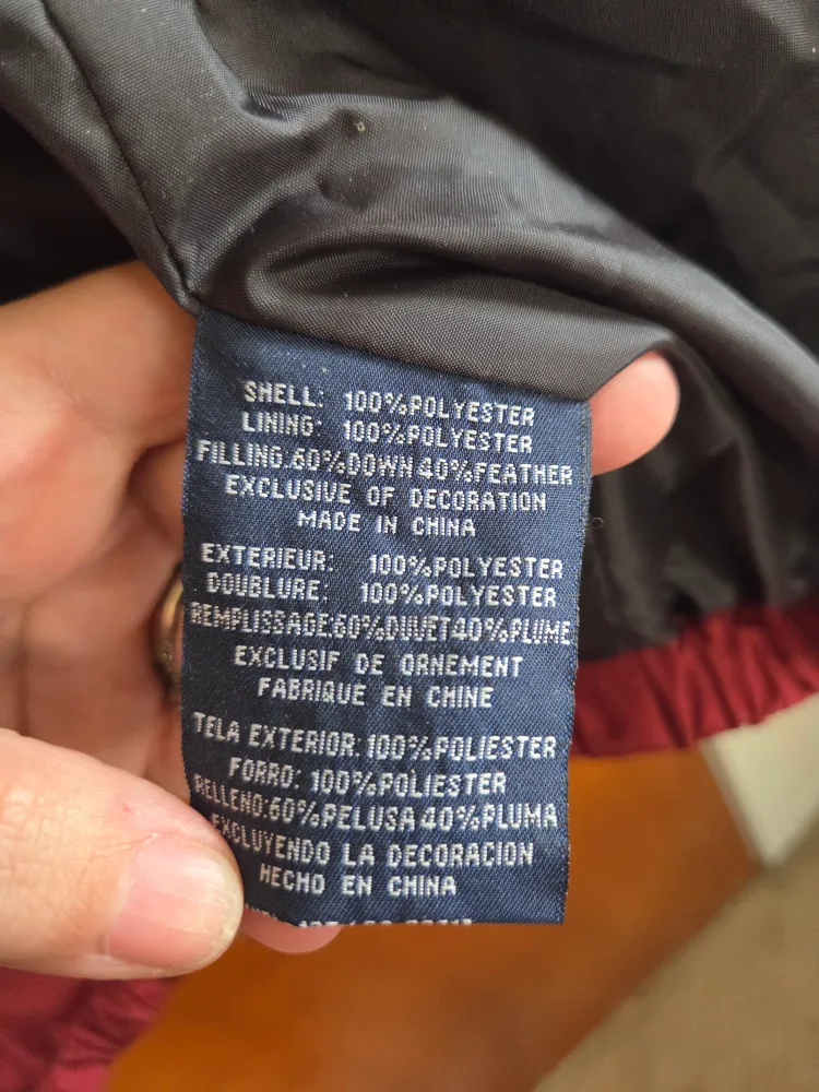 Chaps Maroon Puffer Jacket - Size 2X image indicator(7)