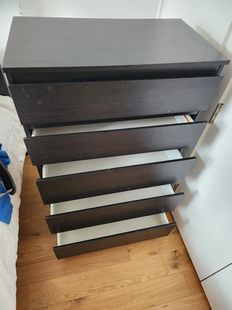 Ikea Malm 6-Drawer Dresser - Brown (Can Deliver) image indicator(2)