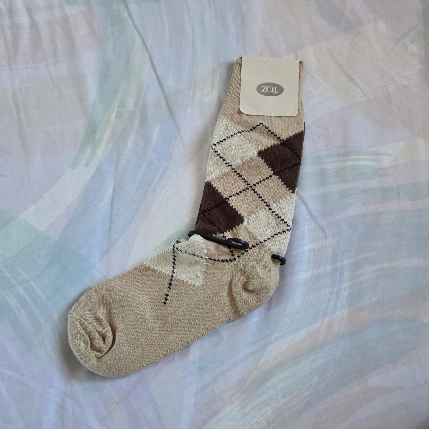 🆕Beige x Brown Regular Socks thumbnail
