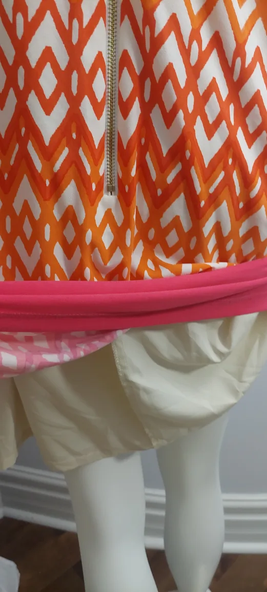 NEW - Eliza J Dress - Orange, Pink, White Pattern image indicator(3)
