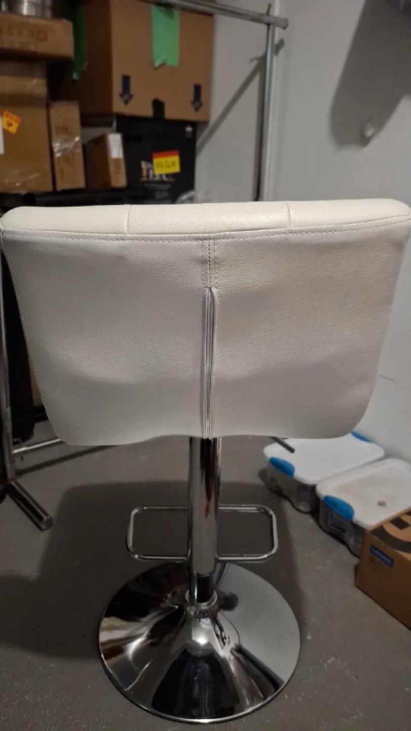 White Adjustable Height Bar Stool image indicator(3)