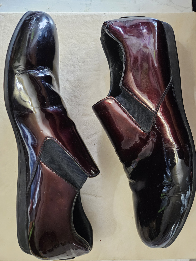 Prada Burgundy Patent Leather Loafers - photo 3