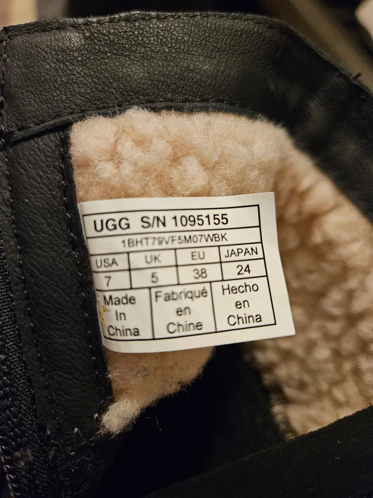 UGG Black Boots, Size 7 image indicator(7)