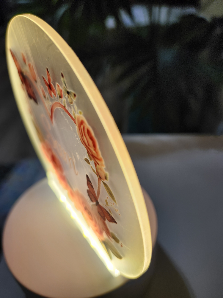 Personalized Butterfly & Rose LED Night Light - Sam - photo 2