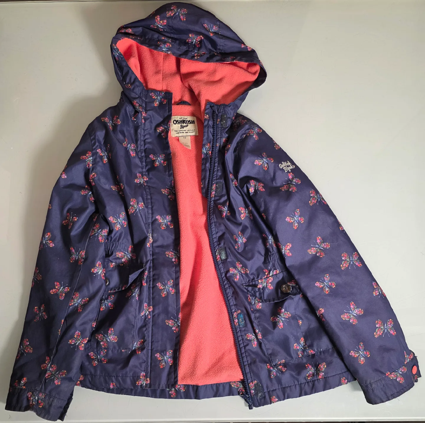 OshKosh B'gosh Kids Butterfly Jacket Size 10 thumbnail