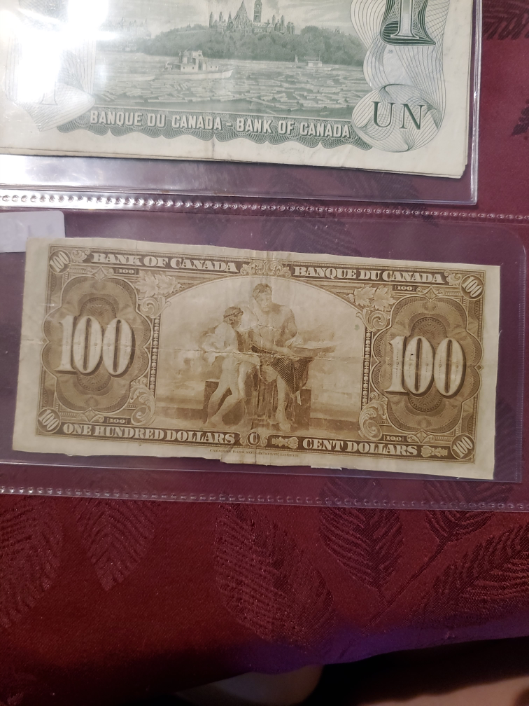 Vintage Bank of Canada $100 Bill 1937 - photo 3
