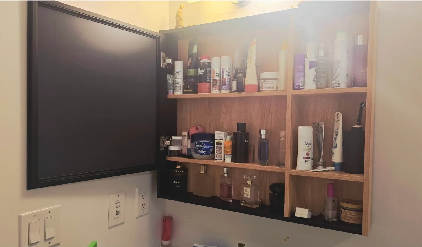 Moving Sale - Bathroom Vanity with Mirror and Shelves image indicator(5)