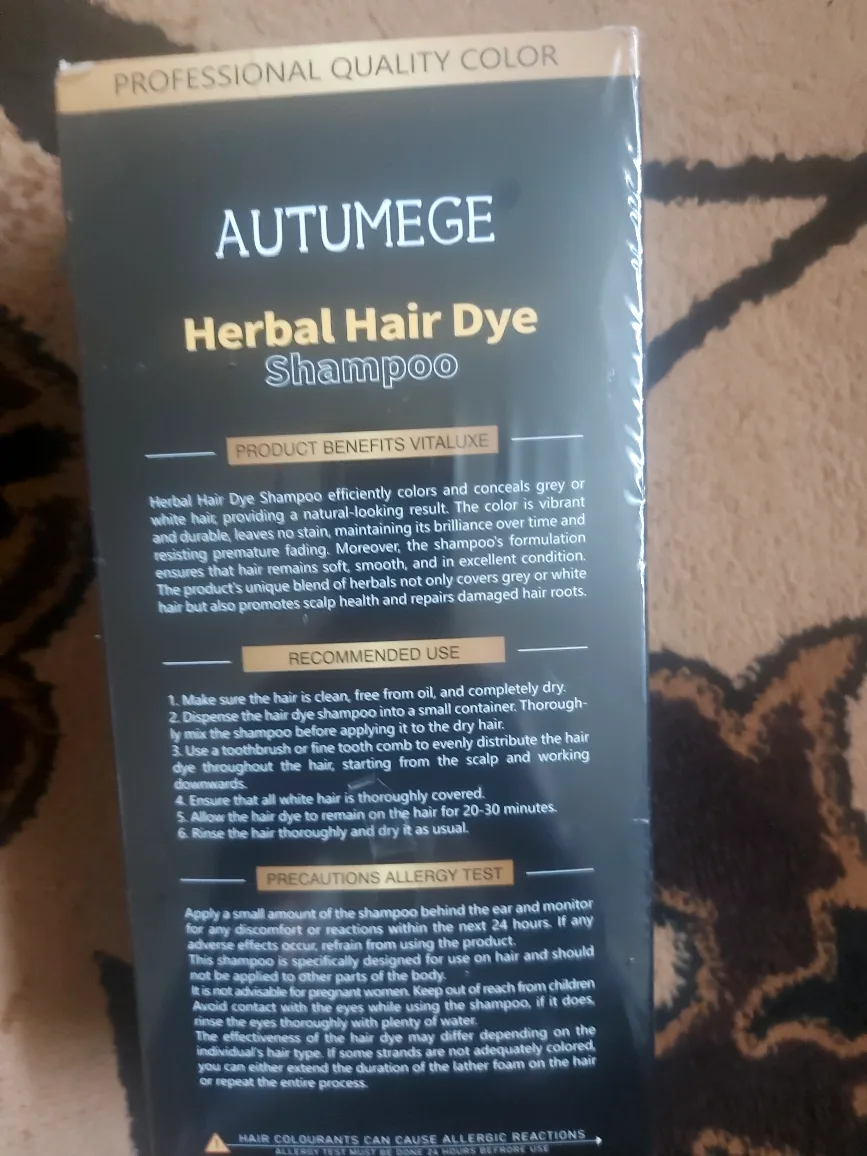 Autumege Herbal Hair Dye Shampoo black, 500ml image indicator(7)