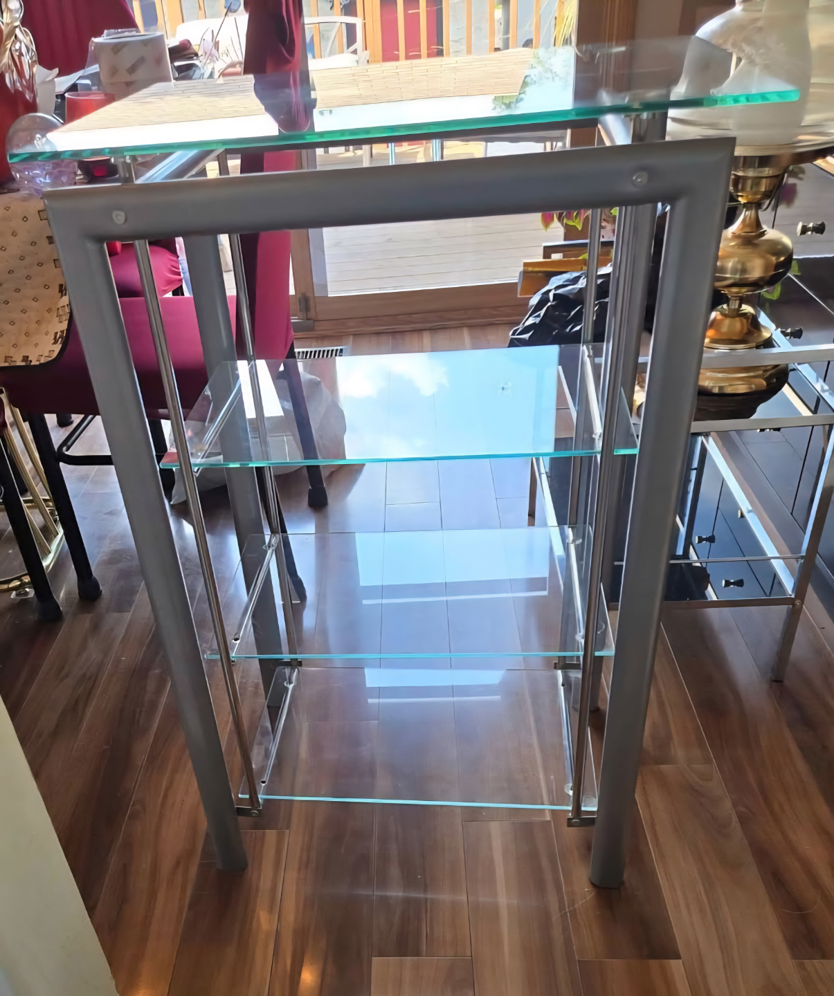 Beautiful Chrome and Glass Stand - photo 2