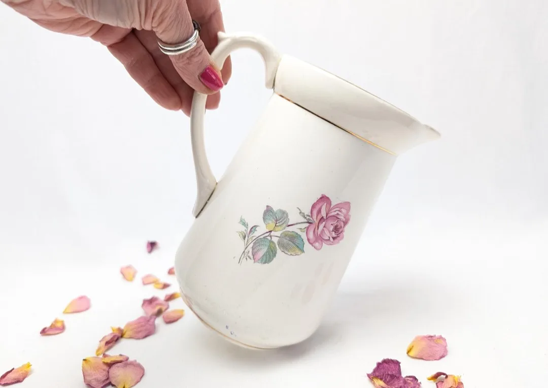 Vintage Porcelain Pitcher ~ Vase ~ Made in England image indicator(6)