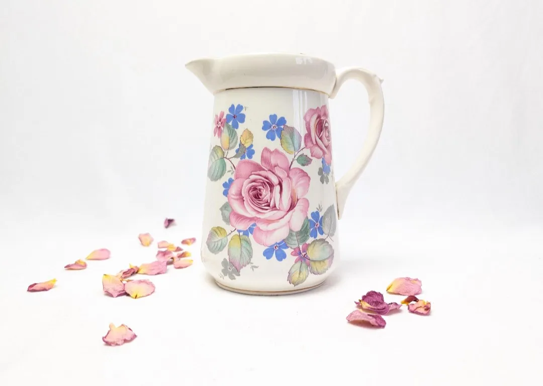 Vintage Porcelain Pitcher ~ Vase ~ Made in England image indicator(7)