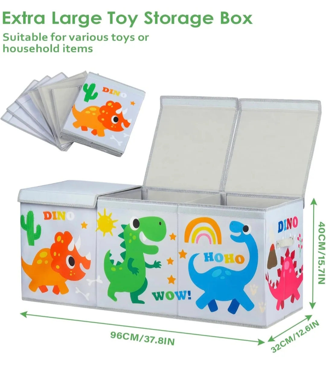 Extra Large Storage Box with Flip Lid, Collapsible image indicator(5)