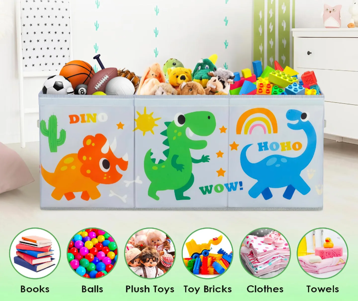 Extra Large Storage Box with Flip Lid, Collapsible image indicator(6)