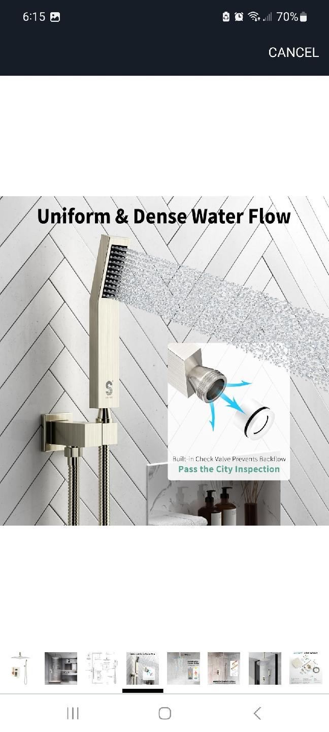 SR SUN RISE 12 Inch Ceiling Mount Shower System - New - photo 4