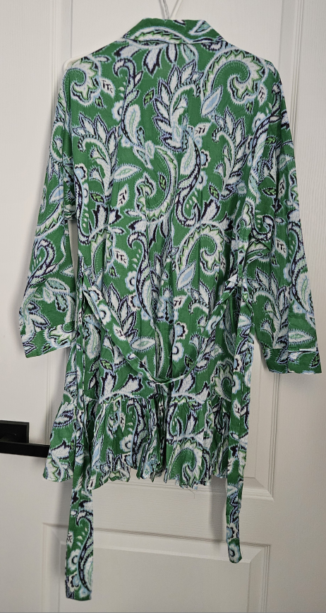 Zara Green Patterned Dress XL