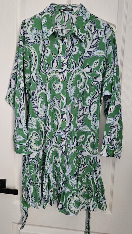 Zara Green Patterned Dress XL - photo 2