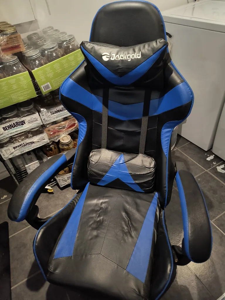 Jackgold Gaming Chair - Blue & Black image indicator(2)