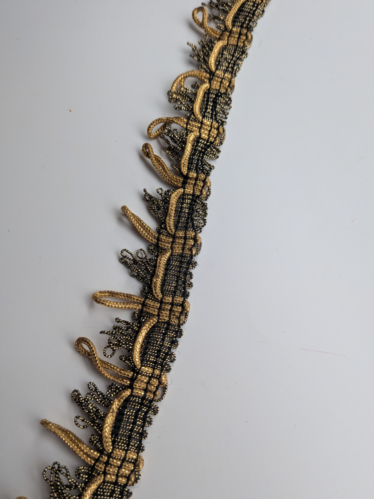 THREE YARDS Gold and Black Decorative Fringe Trim - photo 5