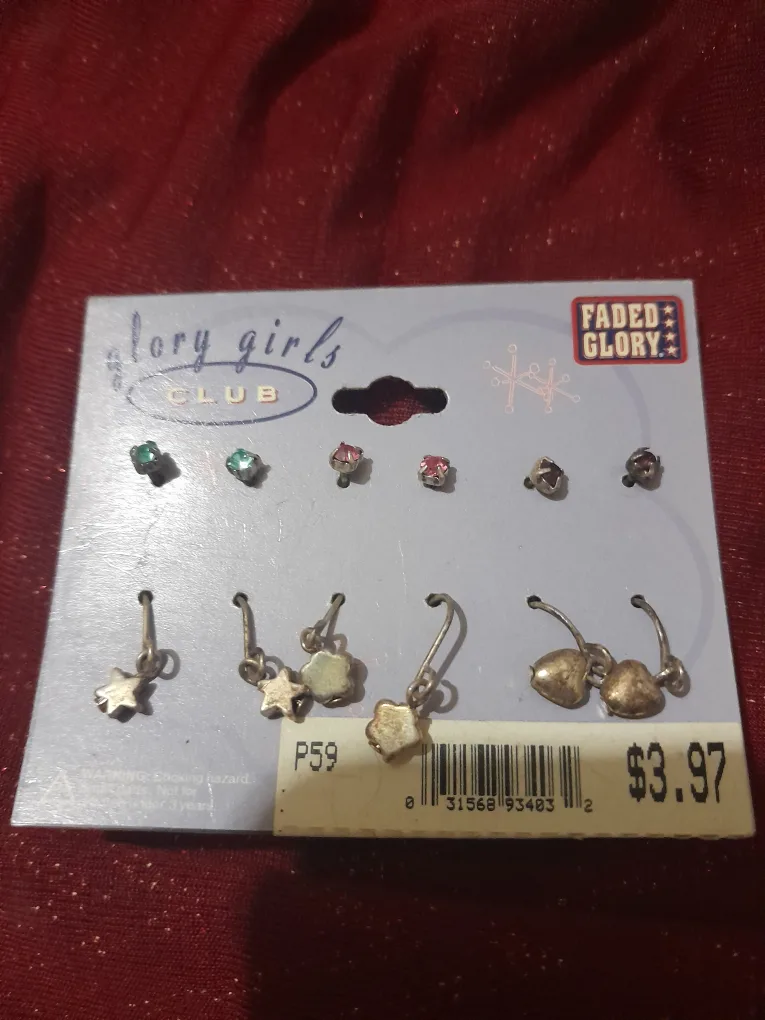 Faded Glory Girls Earrings Set thumbnail