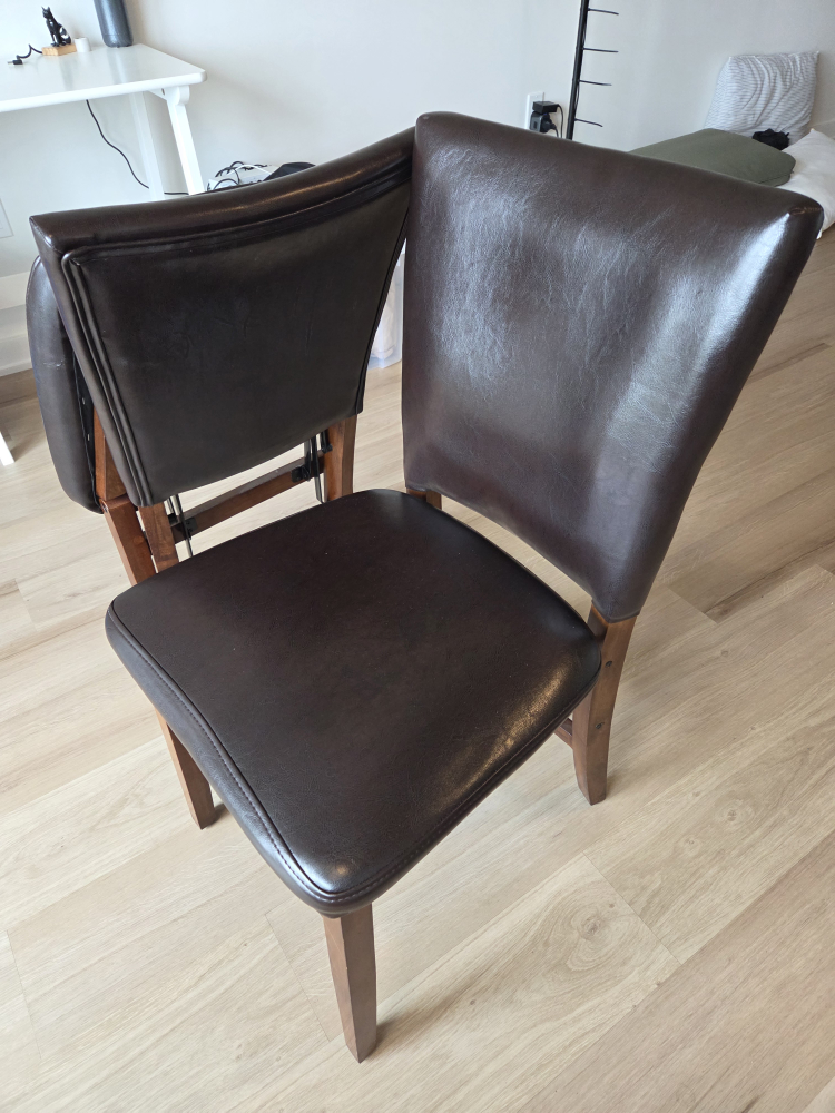 Brown Leather Chairs - Set of 2 - photo 2