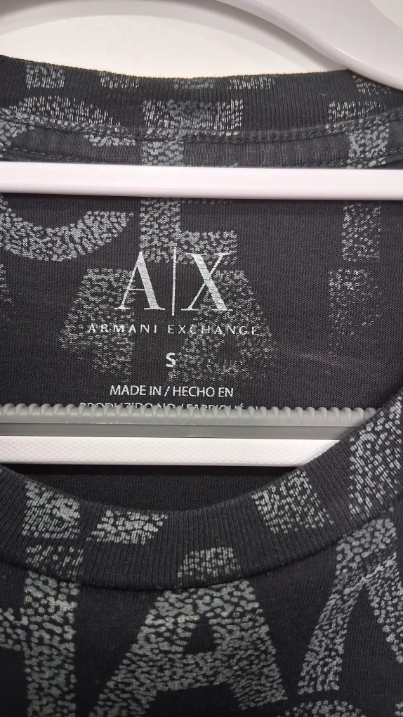 Armani Exchange Black Graphic Tee - Size S image indicator(2)