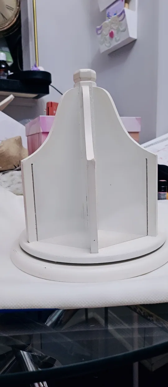 White Wooden Carousel Organizer thumbnail