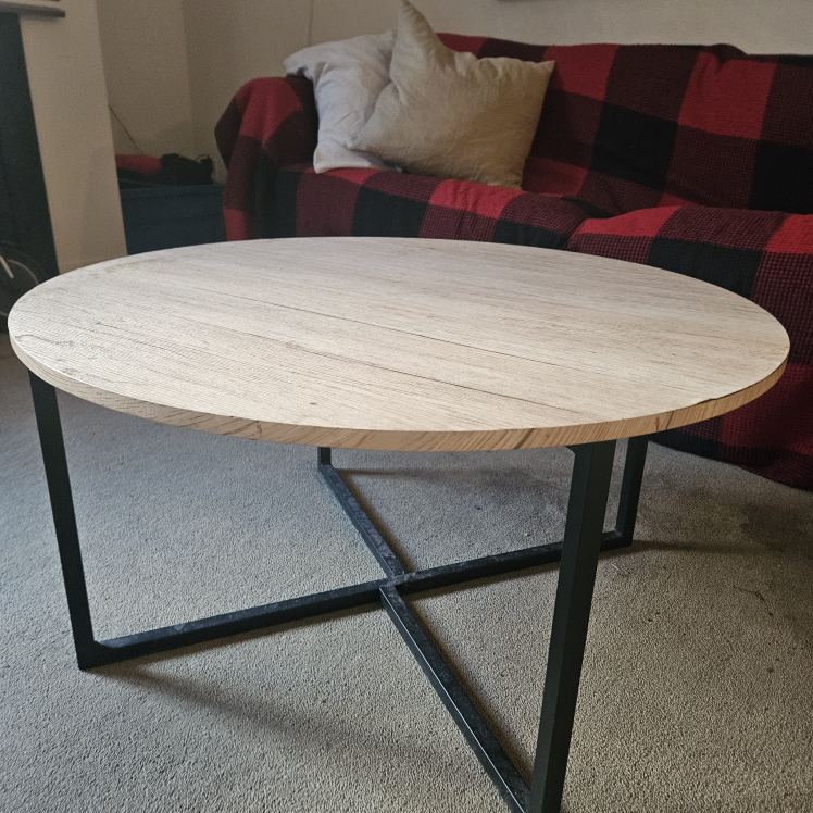 Round Coffee Table - Wood & Metal