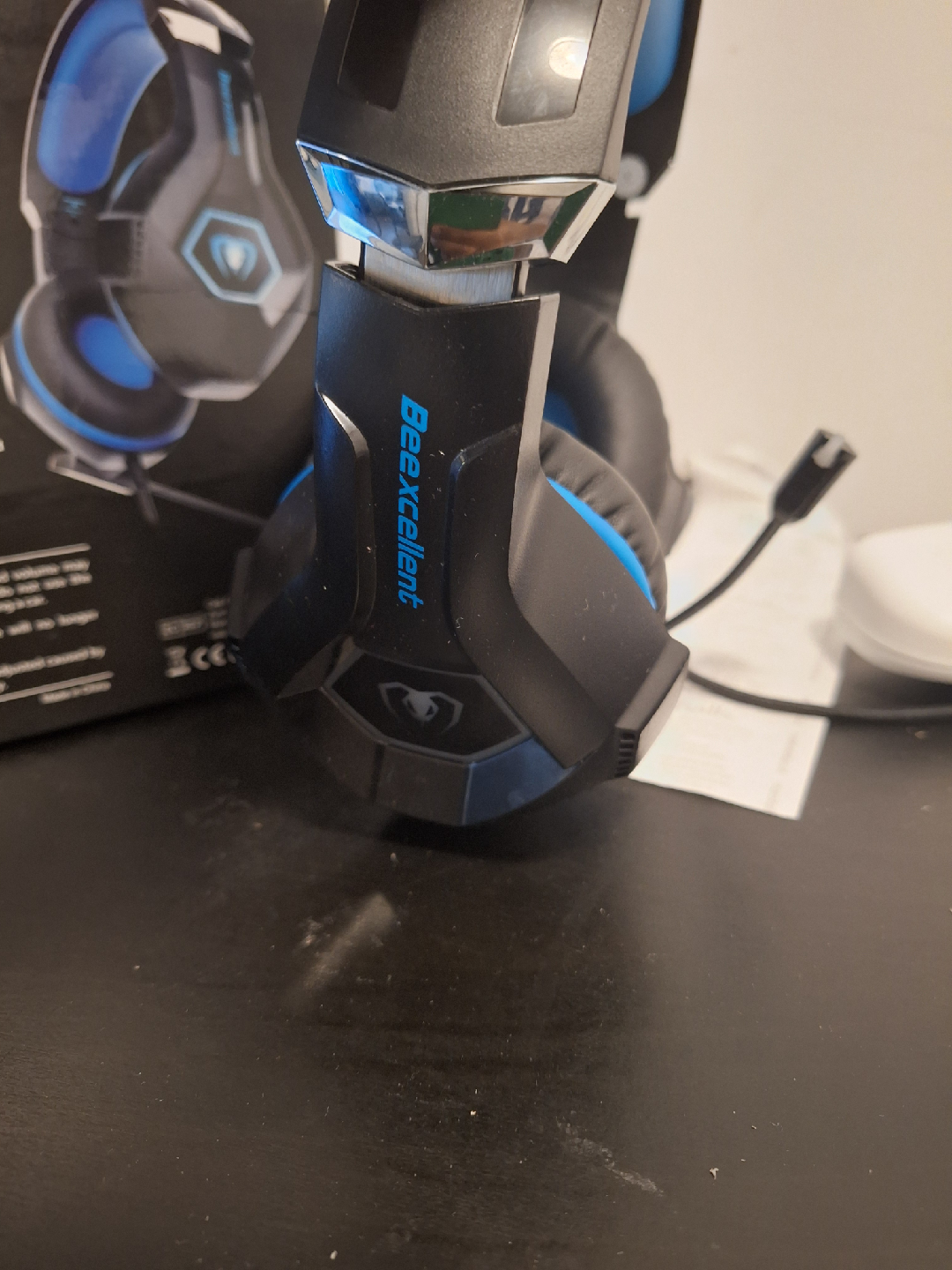 Beexcellent Wired Black & Blue Gaming Headset With Mic - photo 5