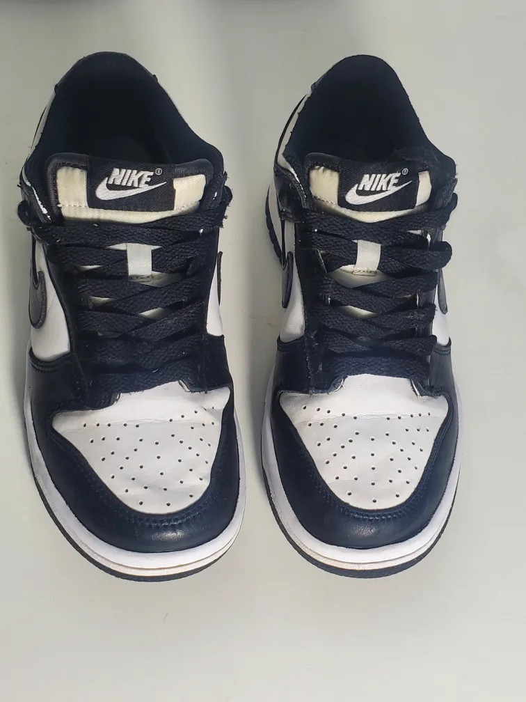 Nike Dunk Low Retro White Black Panda GS CW1590-100 Size 4.5Y image indicator(3)