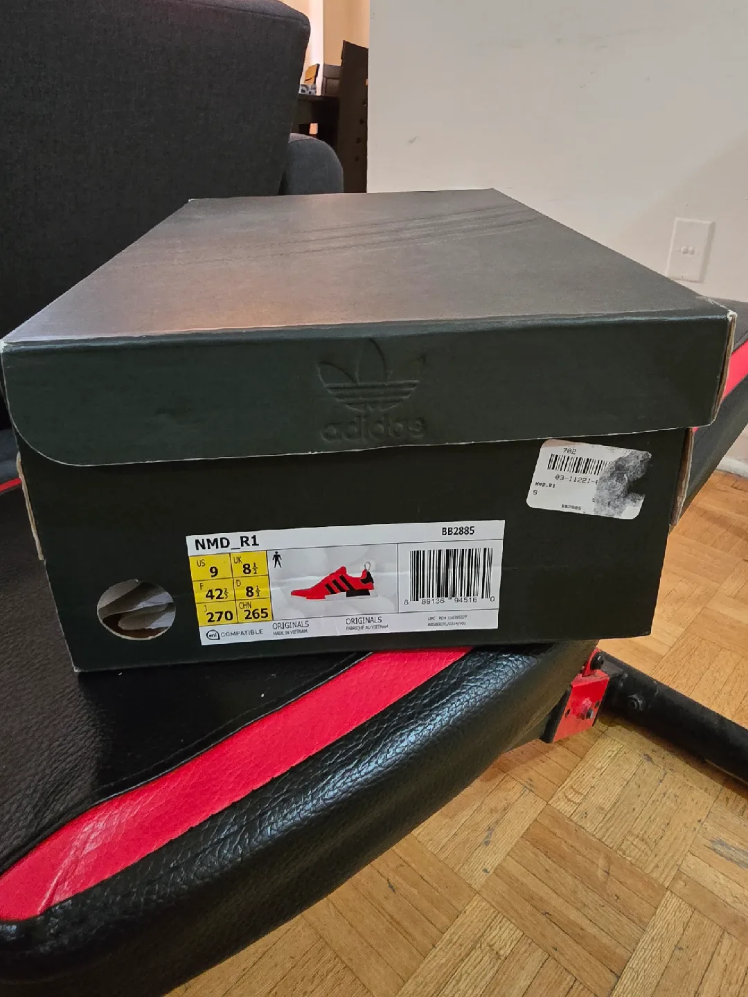 Adidas NMD_R1 Red/Black US 9 Men's image indicator(5)