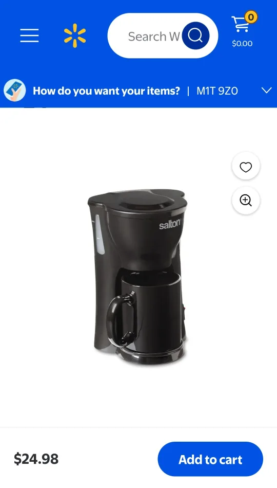 Salton Essentials Black Single Cup Coffee Maker image indicator(10)