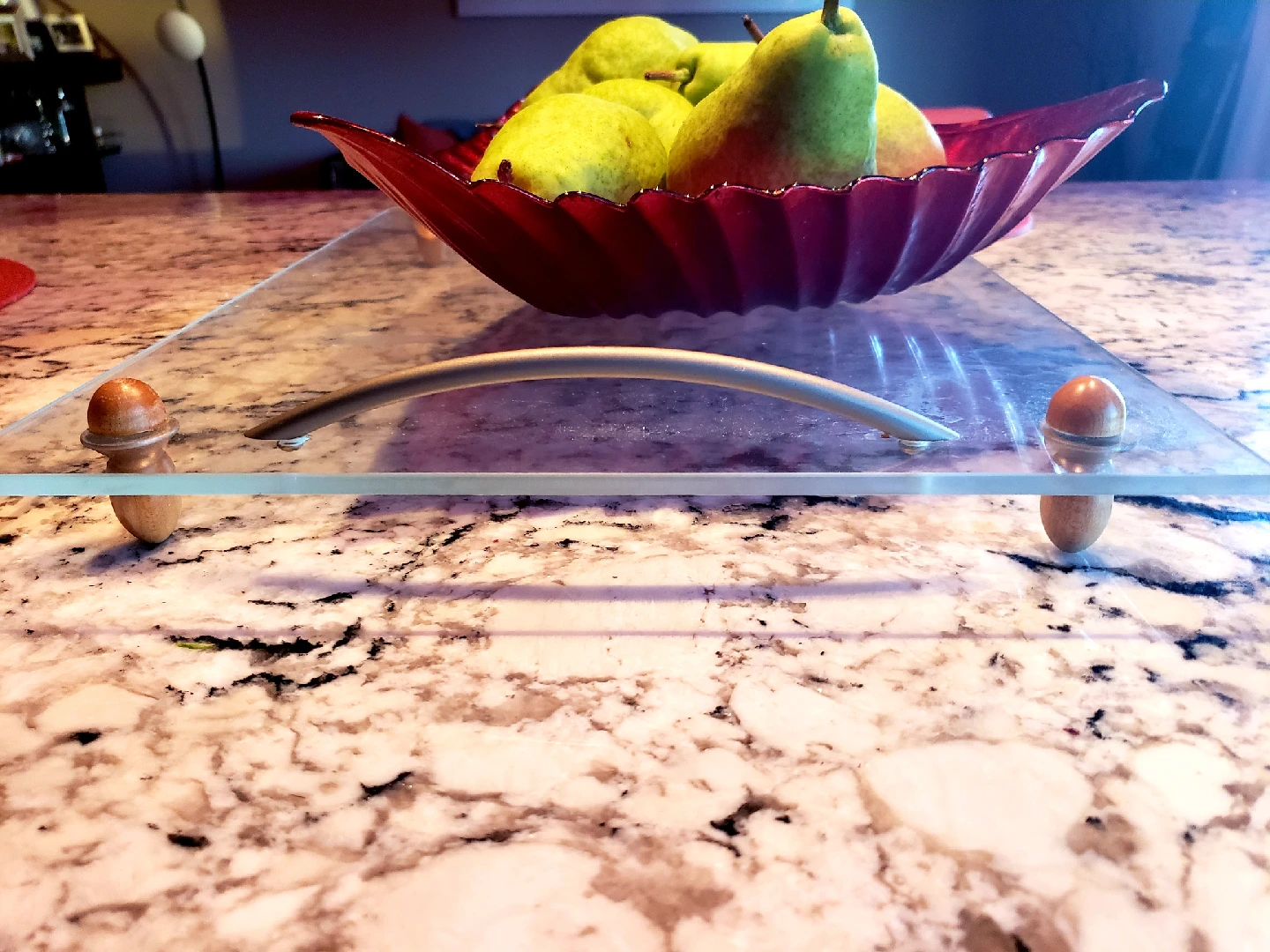 Glass Serving Tray with Handles - photo 3