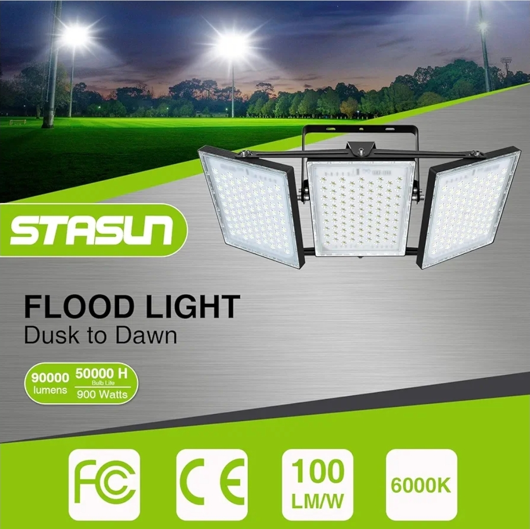 STASUN Flying Series Max – 900W Dusk-to-Dawn LED Flood Light - photo 2