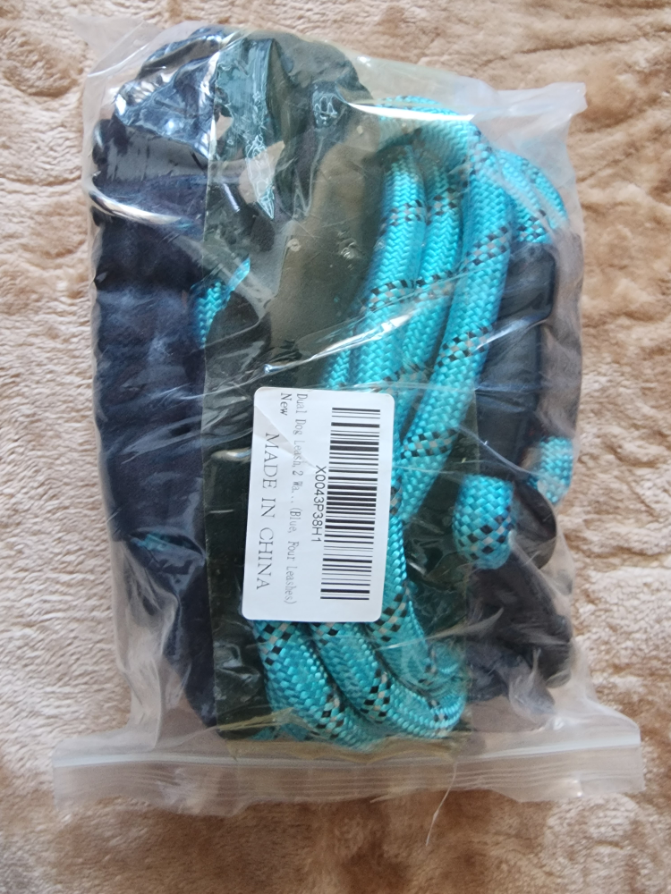 Dual Dog Leash - Blue Rope - photo 4