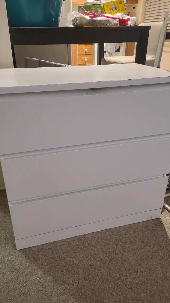 IKEA White 3-Drawer Dresser - photo 2