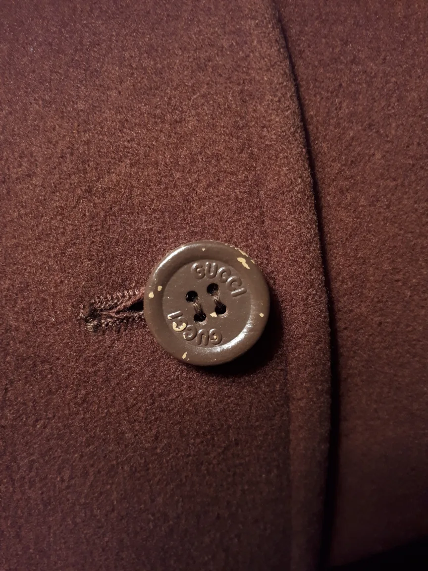 Vintage Gucci Chocolate Brown Wool Coat  image indicator(3)