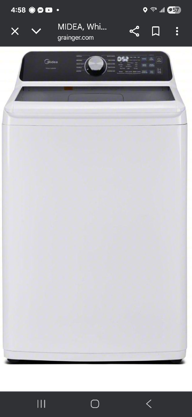 Midea Top Load Washer - White