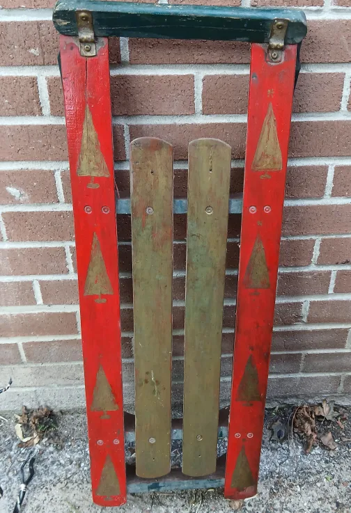 Vintage Wooden Sled thumbnail