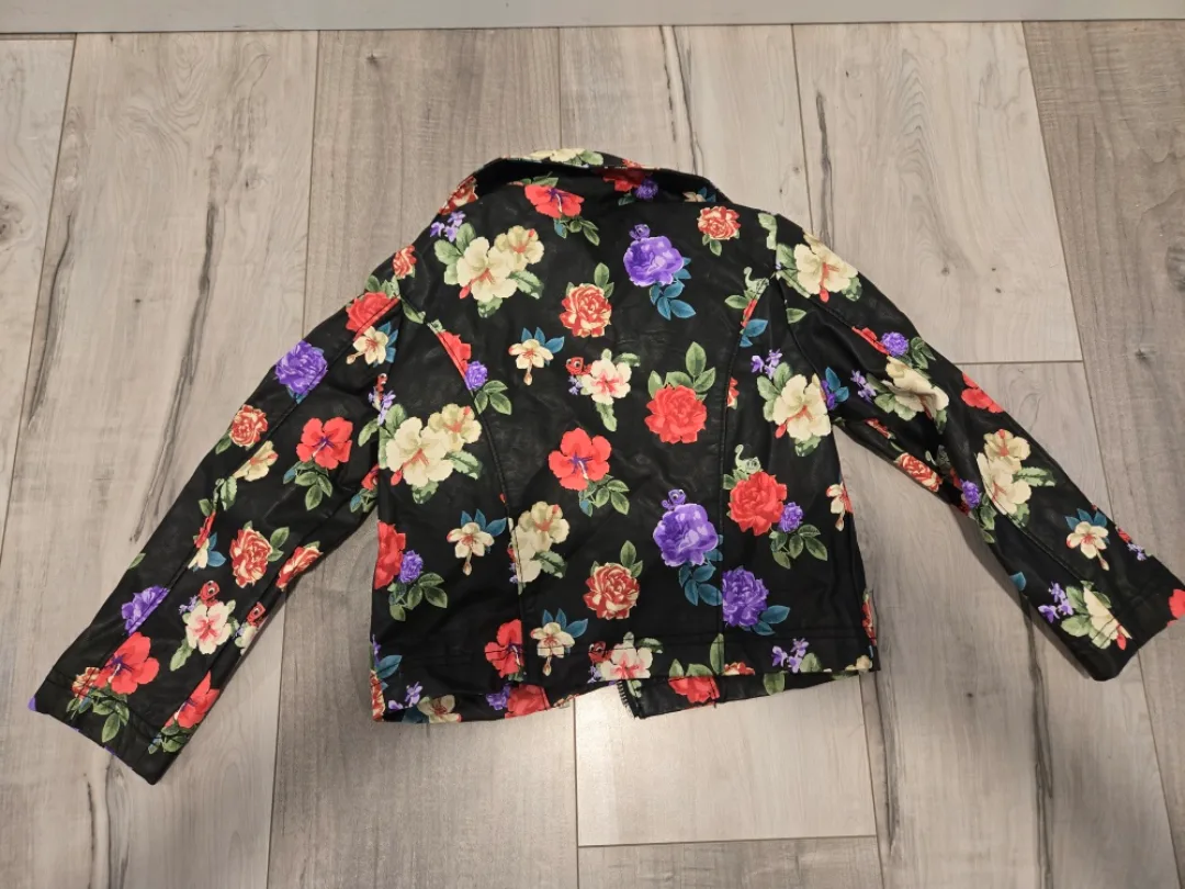 Disney Rapunzel Floral Leather Jacket 4Y image indicator(3)