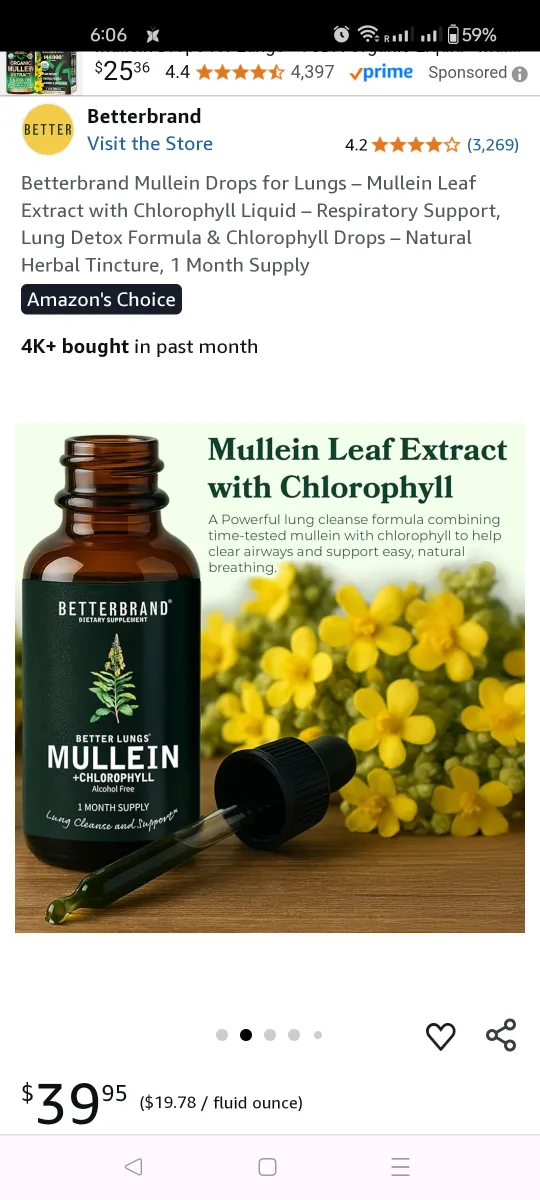 Betterbrand Mullein Leaf Extract - Better Lungs image indicator(3)