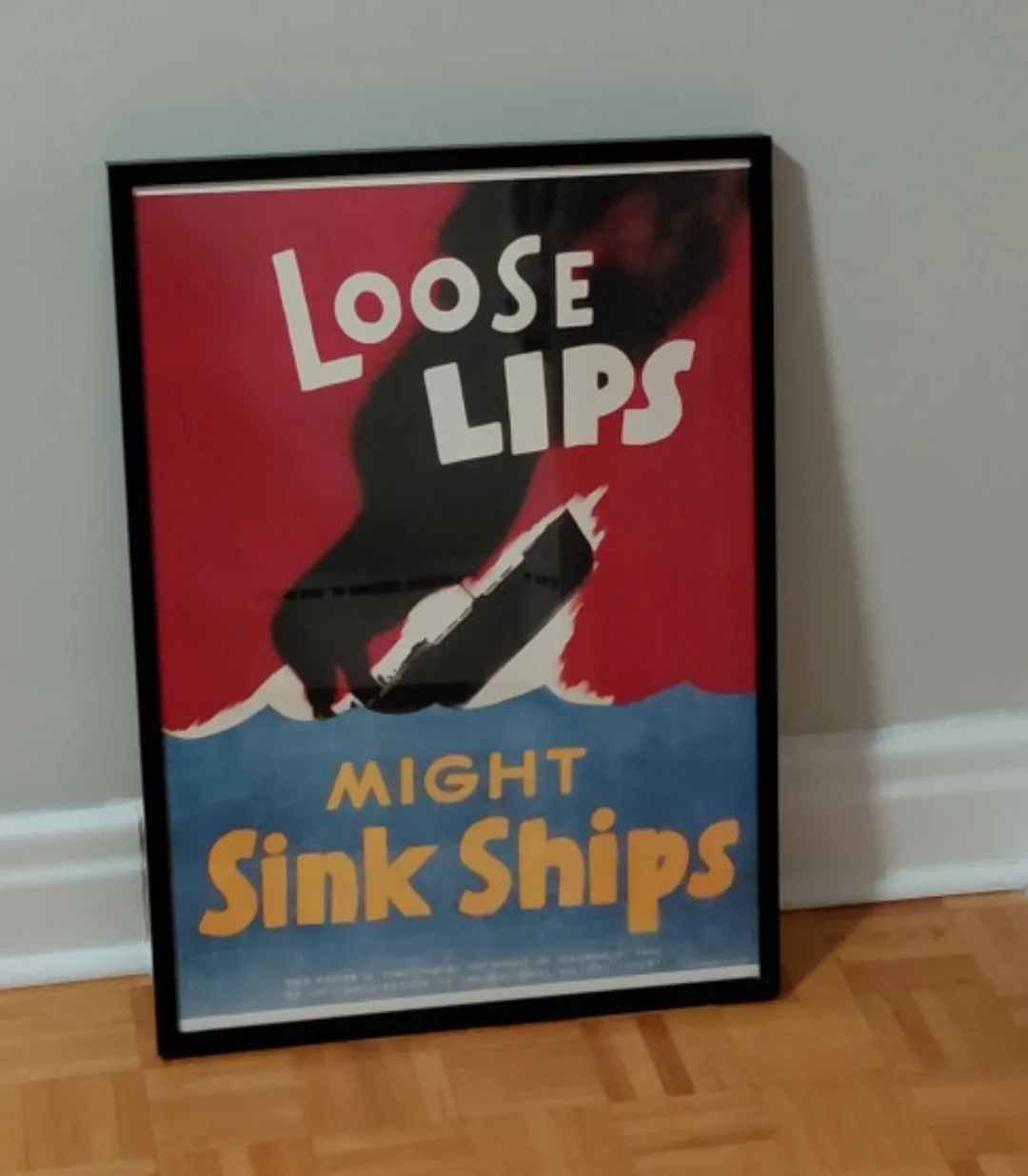 Framed Poster - Loose Lips Sink Ships thumbnail