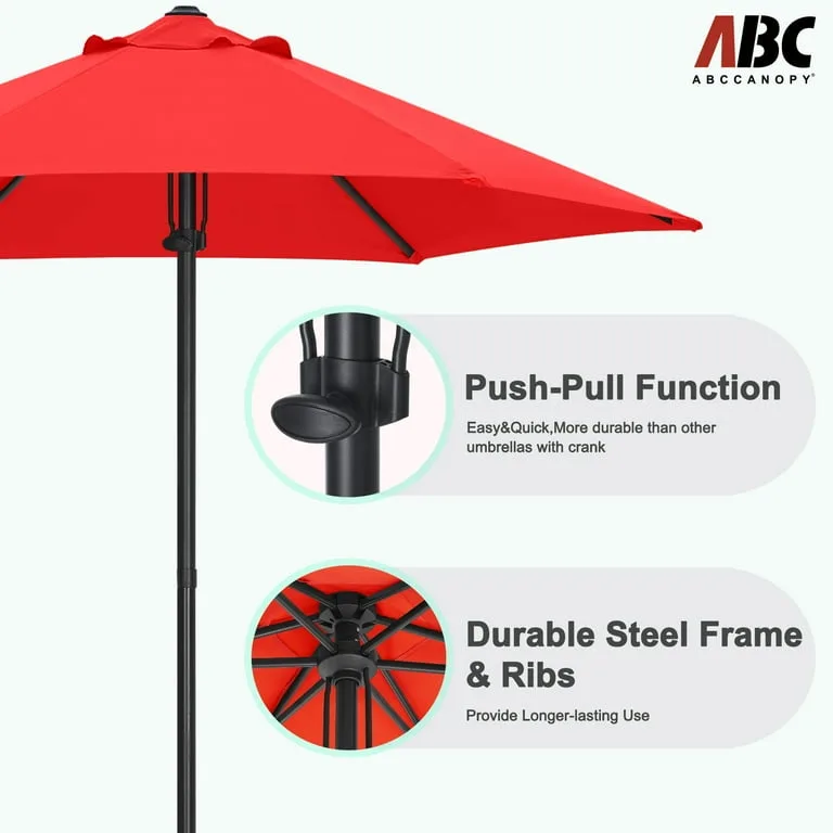 NEW in box 7.5' Red orange Patio Umbrella image indicator(2)