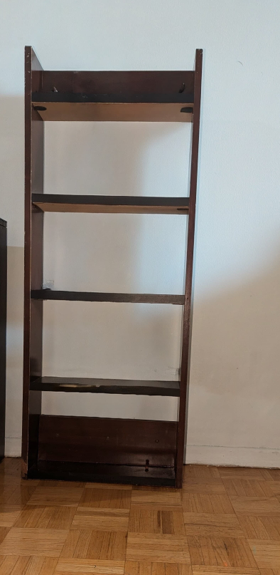 Dark Brown Wooden Bookshelf