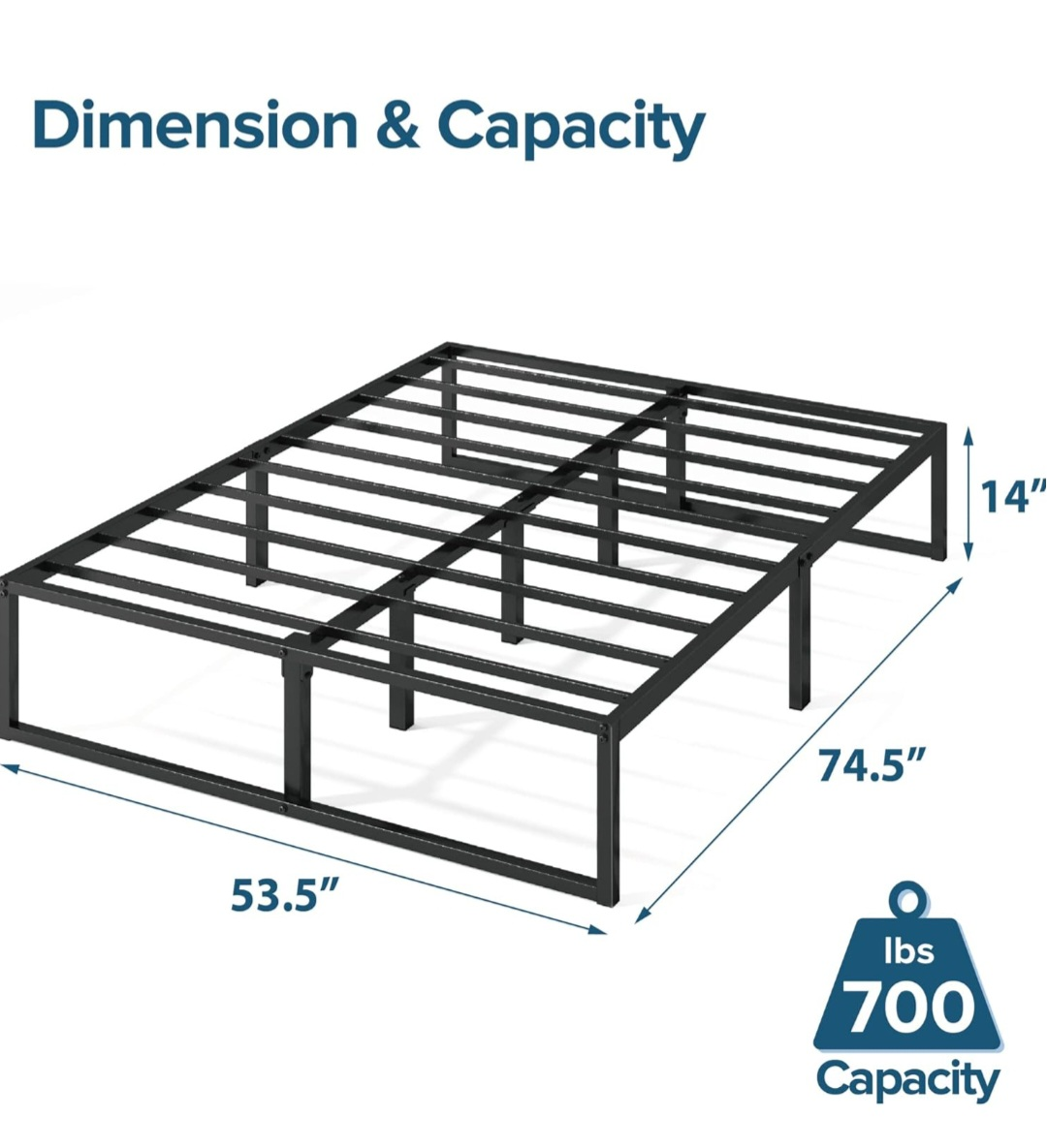 Zinus Lorelei Full Size Platform Bed Frame - photo 5