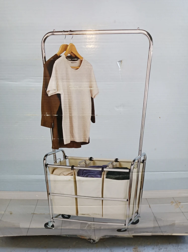 New n/Box~Laundry Sorter w/Hanger n/Wheels 🥕 - photo 2