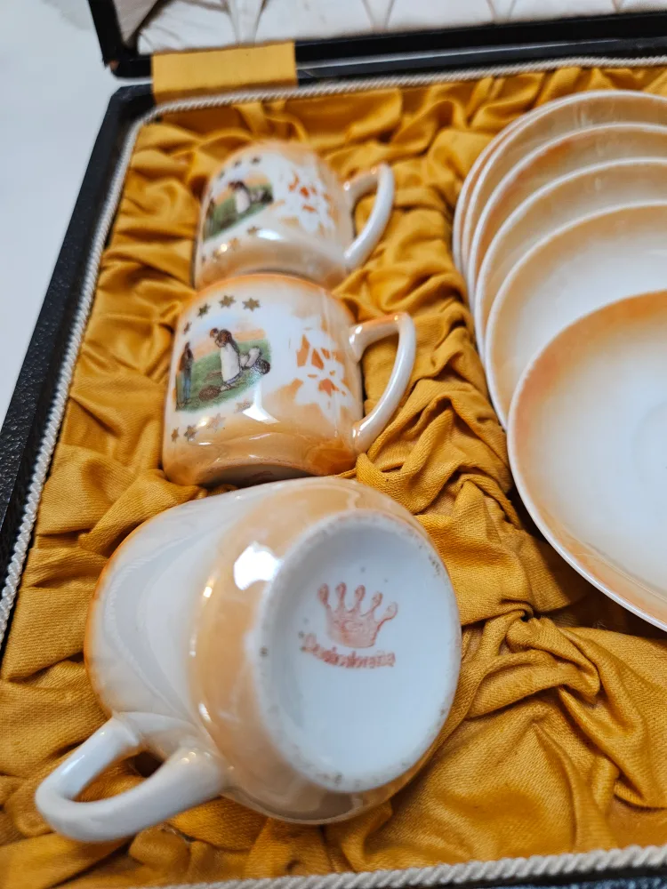 Antique Czechoslovakia Demitasse Cup & Saucer Set image indicator(4)