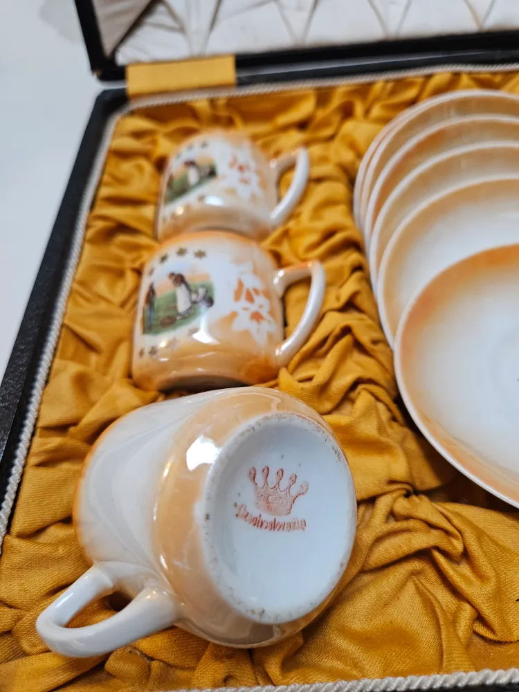 Antique Czechoslovakia Demitasse Cup & Saucer Set image indicator(5)