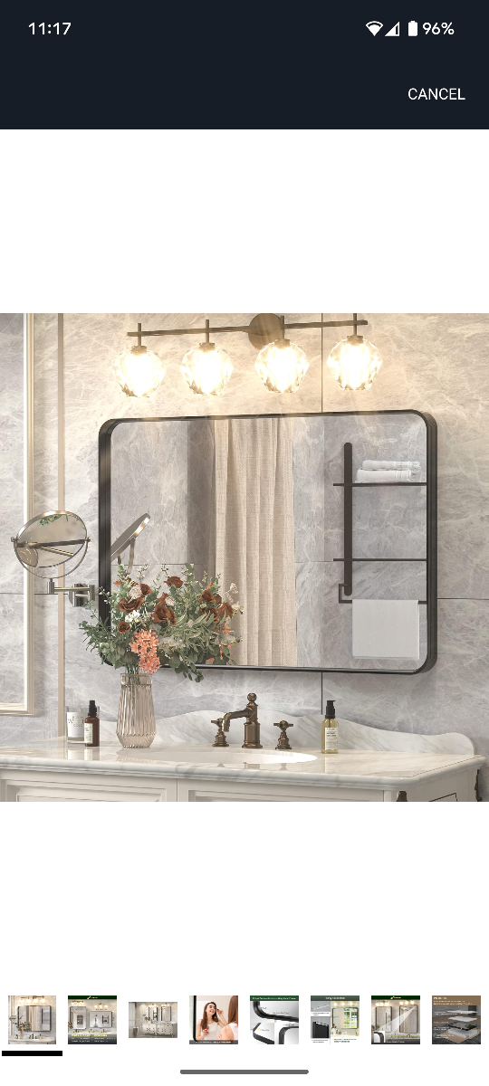 New Flocos Bathroom Mirror, 36 x 30 in